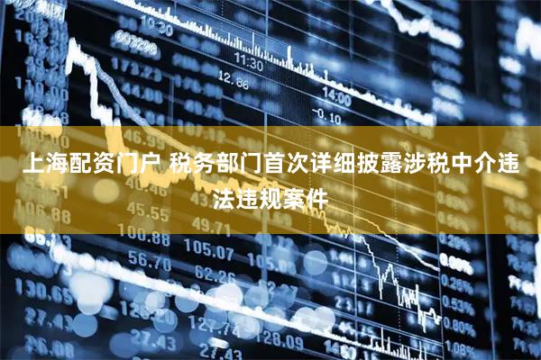 上海配资门户 税务部门首次详细披露涉税中介违法违规案件